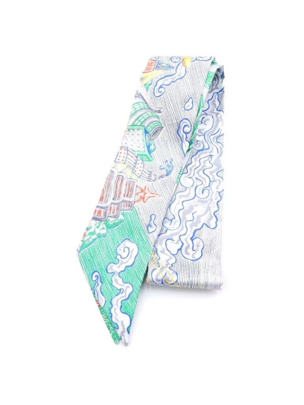 Hermes Twilly City of Light Silk Scarf Multicolor